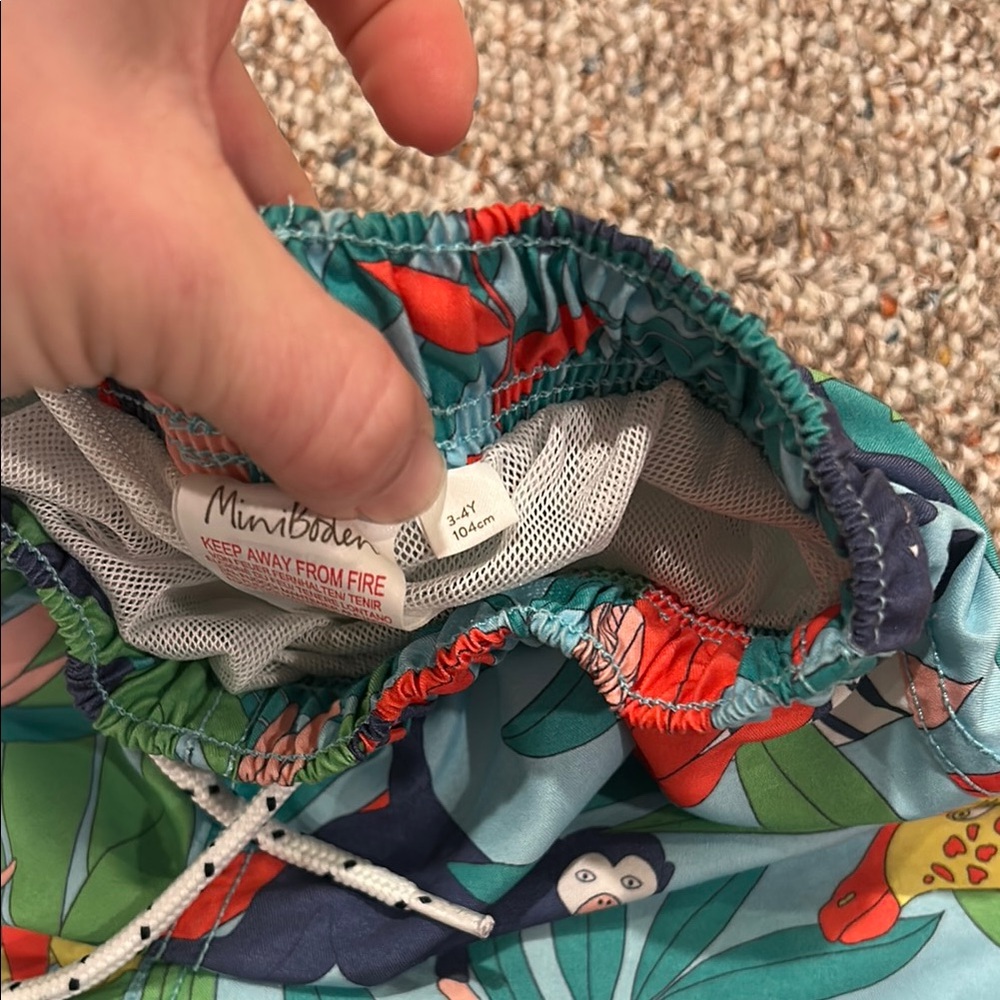 Mini Boden Boys Tropical Swim Shorts Trio - Sharks, Crocodiles & Parrots - Picture 13 of 13